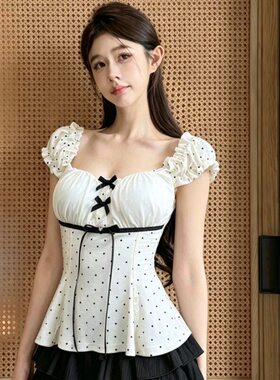 馆内搭背心女夏白色V领法式小众设计感辣妹气质修身无袖上衣网红