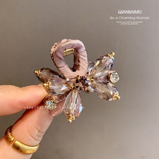 小号抓夹超闪水晶镶钻发夹女款 半扎发侧边夹子发抓高端东大门头饰