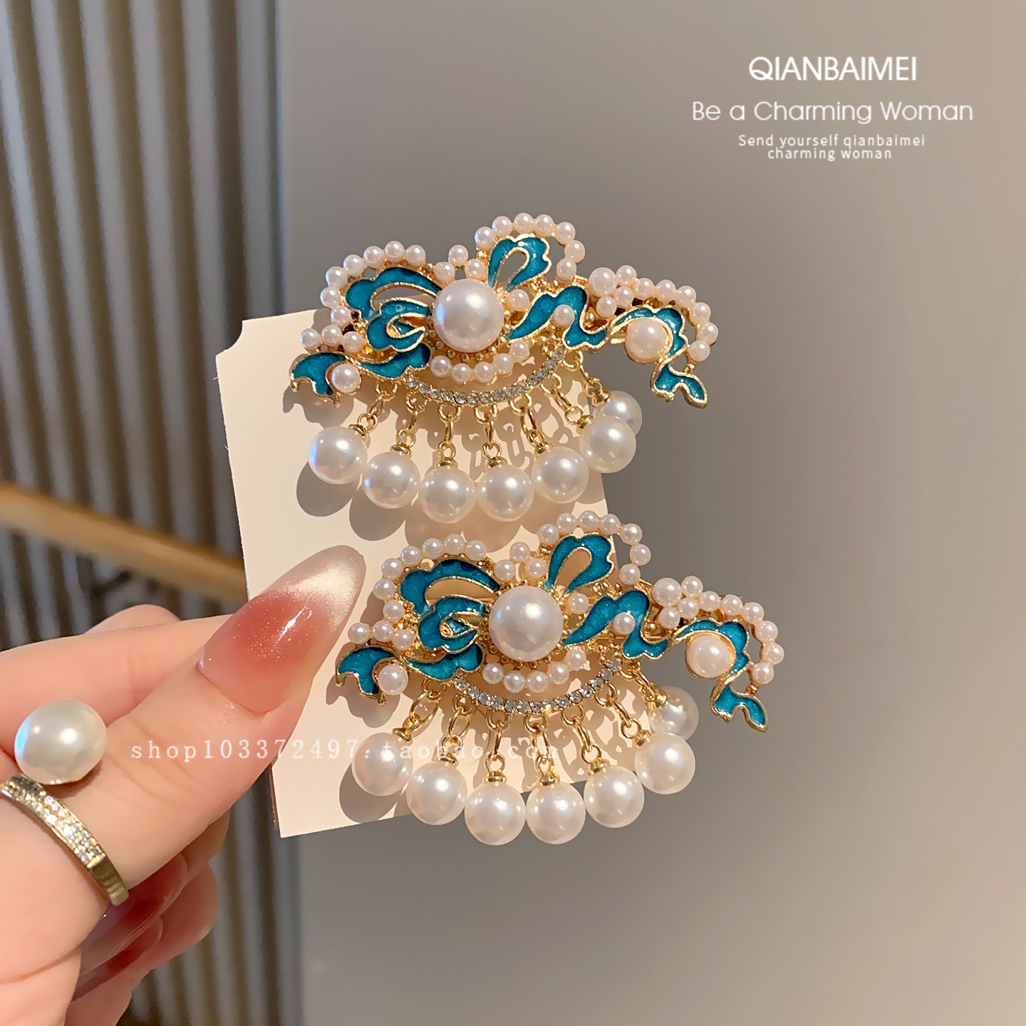 古风祥云发夹国风新中式珍珠流苏侧边夹对夹唐宋制做工汉服配饰女,饰品/流行首饰/时尚饰品新,摆件,淘宝优惠券,粉丝福利购,淘宝优惠卷