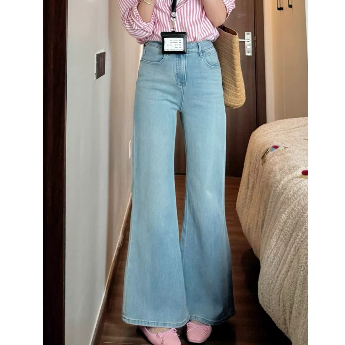 富尔大码定制女装肥妹妹mm微喇直筒牛仔秋季高腰显瘦不贴腿叭裤子,女装/女士精品,大码裤装,淘宝优惠券,粉丝福利购,淘宝优惠卷