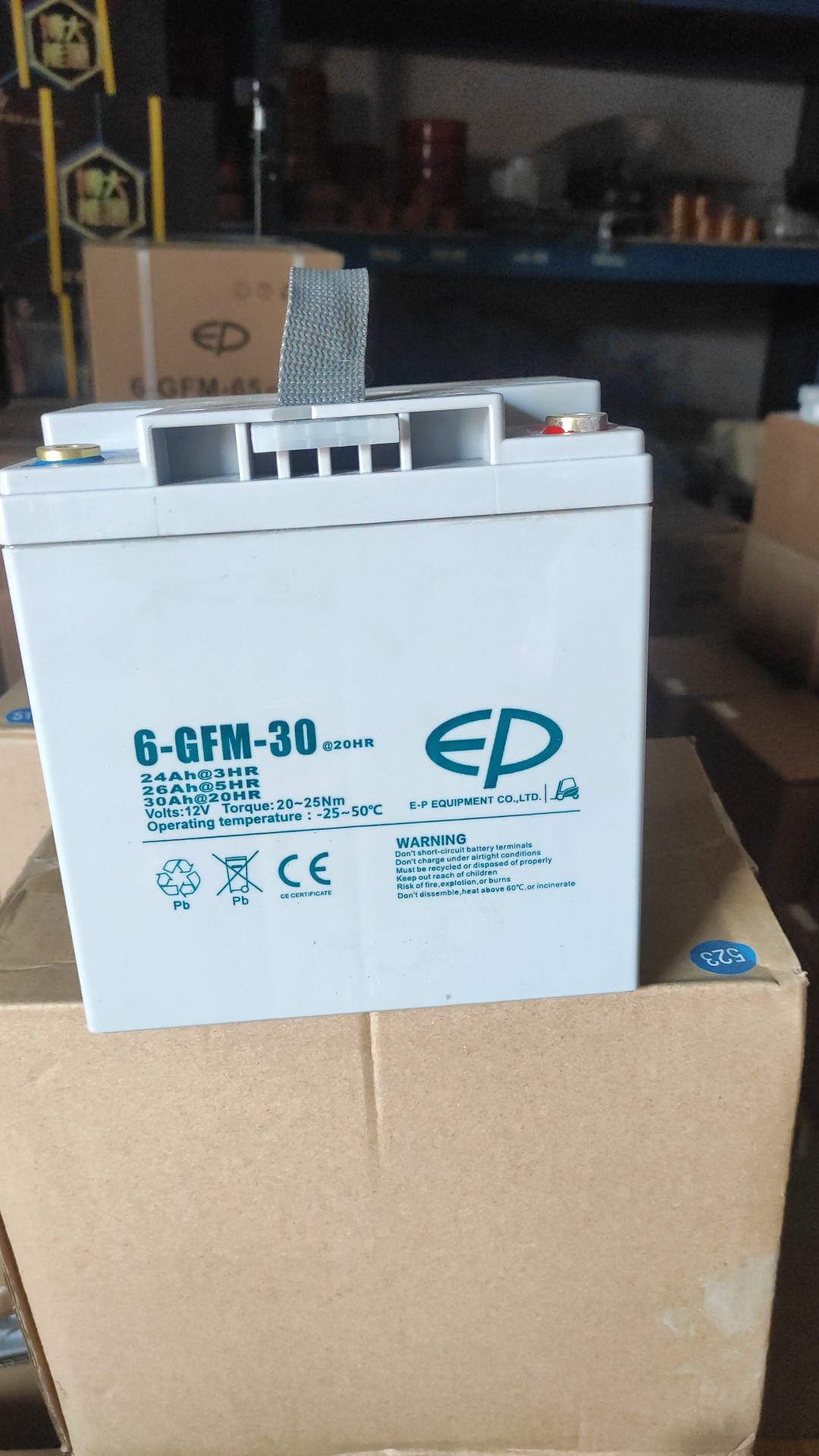中力电动搬运堆高叉车EPT20-ET电瓶6-GFM-30电池12V30AH原厂配件