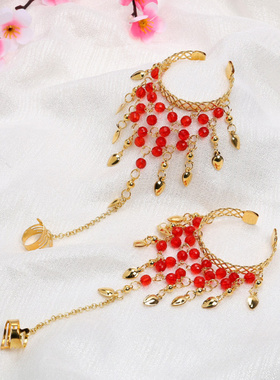 印度舞蹈红珠手链0350