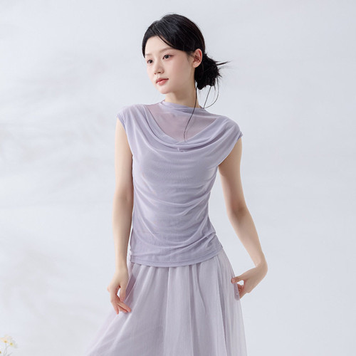 舞者之歌双层水纱舞蹈服