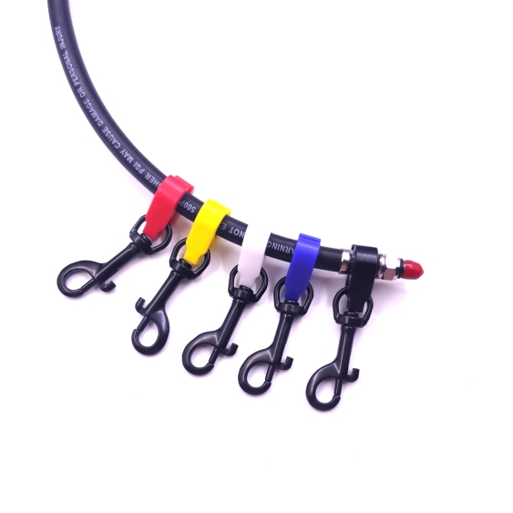 bubblescuba技术潜水长喉管固定扣快拆扣RAZOR同款可配单头勾管夹