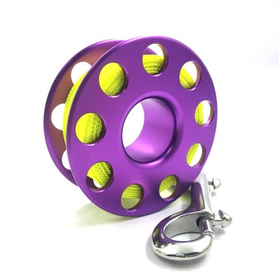 bubblescuba铝合金20米手指线轮，配9cm不锈钢扣