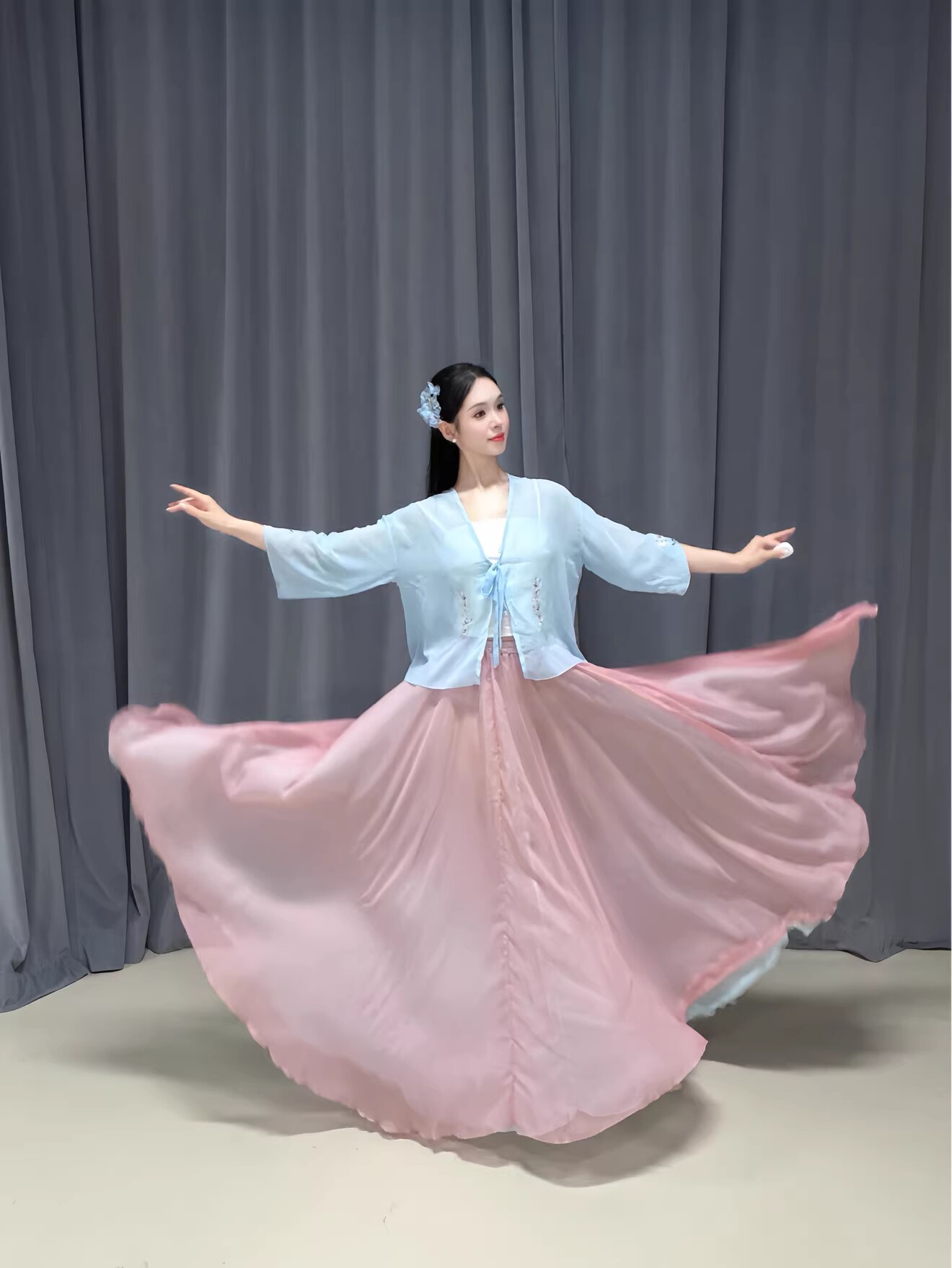 2026新款古典舞服古风纱衣仙气飘逸现代舞练功服表演服成人女套装