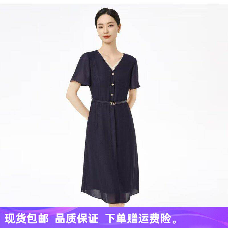 2026年夏季新款商场同款时尚气质透气连衣裙【三醋酸】NF10136R5