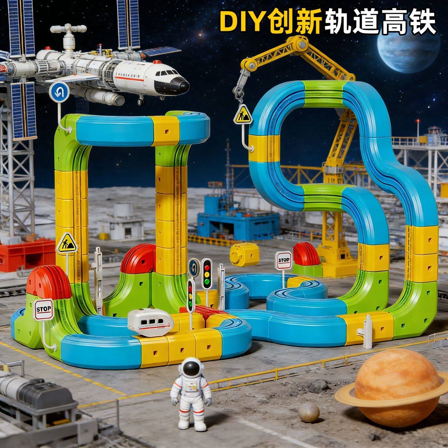 儿童百变轨道DIY拼装积木电动轨道高铁火车玩具男孩益智圣诞礼物,玩具/童车/益智/积木/模型,电动/遥控轨道,淘宝优惠券,粉丝福利购,淘宝优惠卷