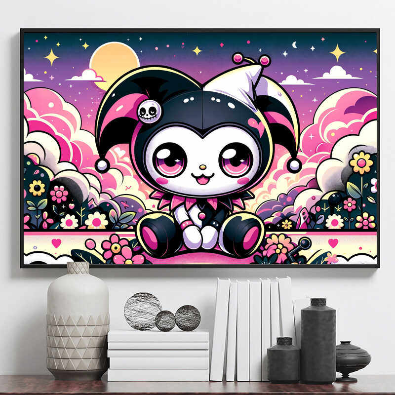 库洛米卧室背胶海报自粘高清