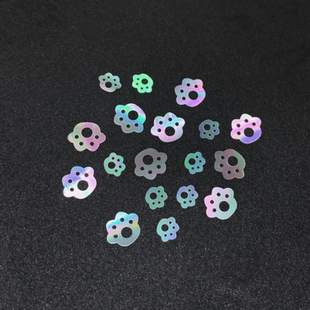 猫爪螺钿片美甲绒花白蝶贝夜光贝片大漆螺钿漆画漆器漆艺镶嵌材料