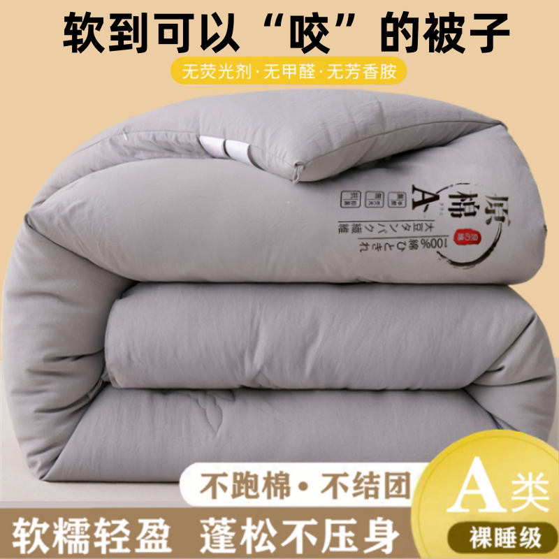 大豆纤维被子冬被加厚保暖可水洗空调被冬季春秋双单人宿舍纯棉芯