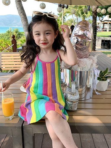 女孩连衣长裙洋气夏季
