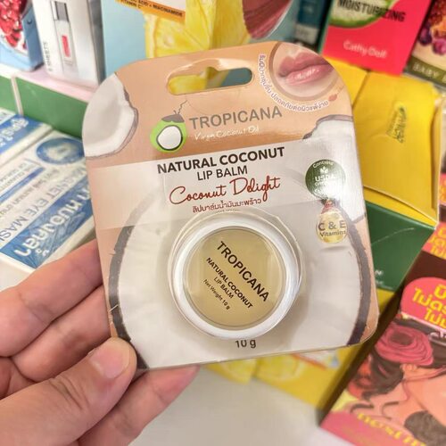 泰国原装正品润唇膏tropicana椰子油唇膏天然保湿滋润儿童可用