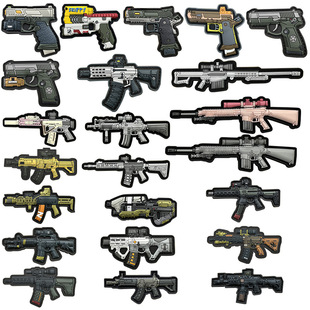 武器枪魔术贴士气章补丁PVC士气章疾速追杀威克胶章臂章