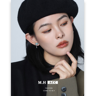 新款个性小众韩系天使之泪耳环高级感925银针小众设计耳钉气质耳