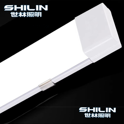 世林防尘灯净化灯led长条100W日光一体化超亮阿米巴支架灯60瓦