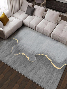 撸猫感轻奢高级灰色地毯客厅沙发茶几毯现代简约北欧卧室地垫家用