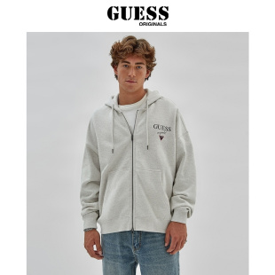 男士 M4RQ01KBJ31 休闲运动纯色卫衣开衫 Originals GUESS