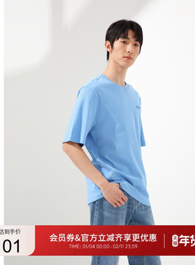 GUESS男女同款韩式简约青春纯棉短袖T恤-MO2K9438K