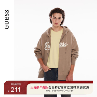 卫衣 简约logo设计连帽开衫 X4PP40K2Q40 男士 GUESS