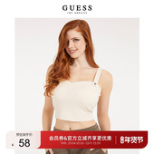 GUESS经典 甜辣美拉德吊带针织背心 短款 款 女士小众修身