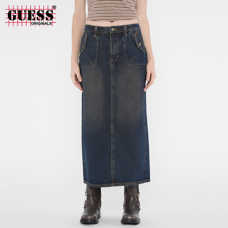 GUESS时尚百搭水洗牛仔半身裙
