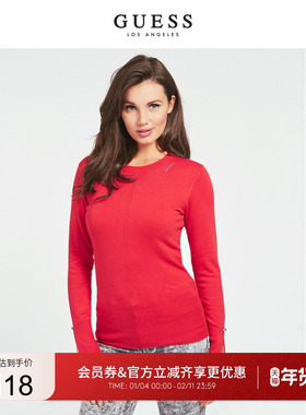 GUESS2020新款秋女士字母LOGO圆领针织毛衣-W0BR1PZ2NQ0
