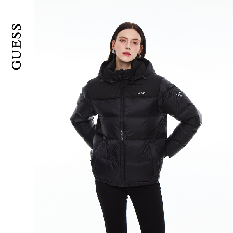 GUESS男女同款空气感面包连帽羽绒服-X4PN08W55RB