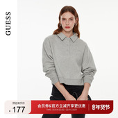 卫衣 GUESS 女士满天星镶钻polo领长袖 W4PP82K2Q45