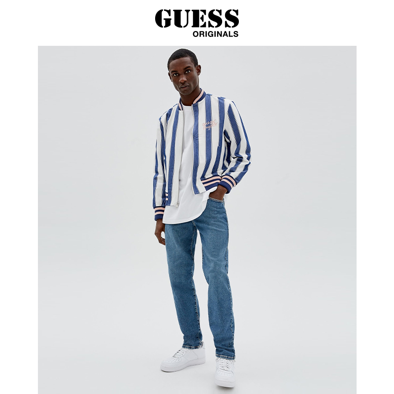 新款男士个性条纹时尚外套