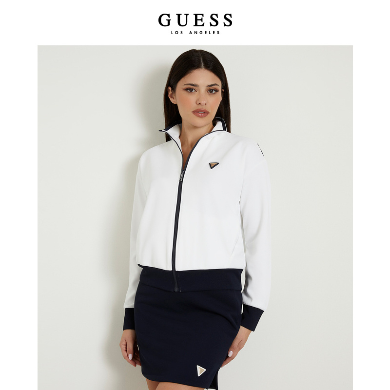 GUESS撞色简约logo运动上衣