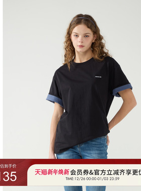 GUESS男女同款日常打底圆领短袖T恤-M5PP56K2Q40