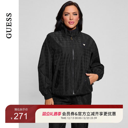 GUESS时尚印花立领短外套