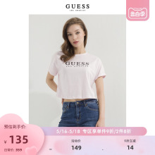 GUESS女士截短甜辣设计感小众短袖圆领正肩T恤上衣-Q2GP33R2Q41