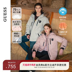 GUESS女士保暖貉子毛领派克羽绒服-W4PL4AW55R0