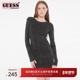 GUESS 纯色圆领连衣裙 潮流修身 Originals 女士时尚