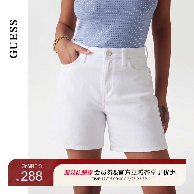 GUESS女士通勤简约百搭直通水洗牛仔裤-W5GD1AD4T50