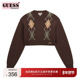 GUESSOriginals女士菱格圆领短款 针织衫 W5RR45Z3K70