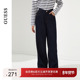 GUESS女士宽松卷边百搭阔腿梭织牛仔裤 Q4PA82D51V0