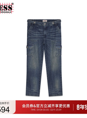 GUESSOriginals 25年新款早秋女士美式复古牛仔裤-W5YA2DD5R0D