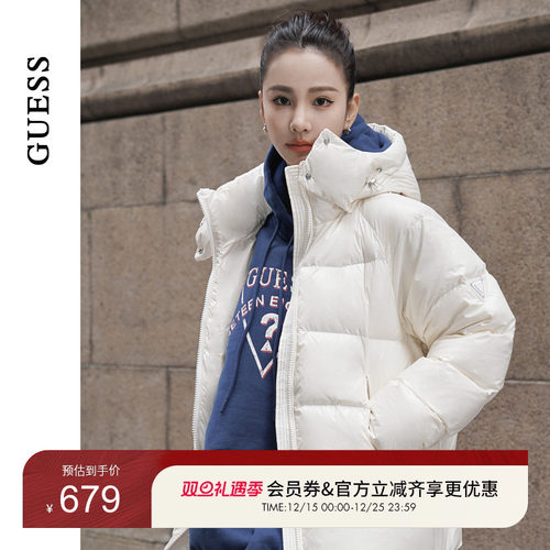 GUESS简约经典款保暖羽绒服