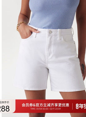 GUESS女士通勤简约百搭直通水洗牛仔裤-W5GD1AD4T50