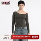 早秋女士斜肩优雅复古T恤 GUESSOriginals 25年新款 W5YI42J1314