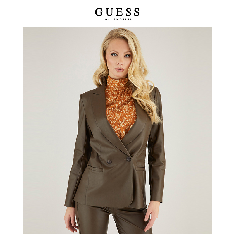 GUESS新款女士哑光高级西装外套