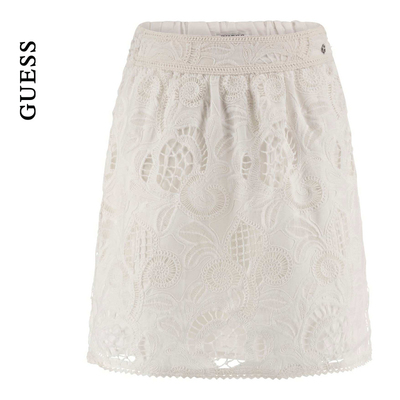 GUESS女士镂空蕾丝百搭纯欲半身短裙-W5GD1SWH521