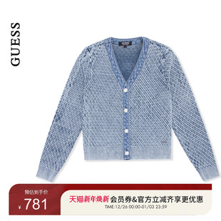 YP1S2660 GUESS女士菱格针织外套 秀智明星同款