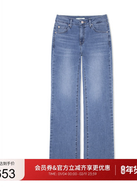 GUESS 女士经典设计简约百搭直筒牛仔裤-YP2D1082