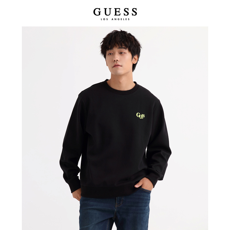 GUESS经典款百搭圆领运动卫衣