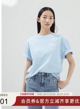 GUESS男女同款简约款式百搭纯棉短袖T恤-X4PI13K2Q40