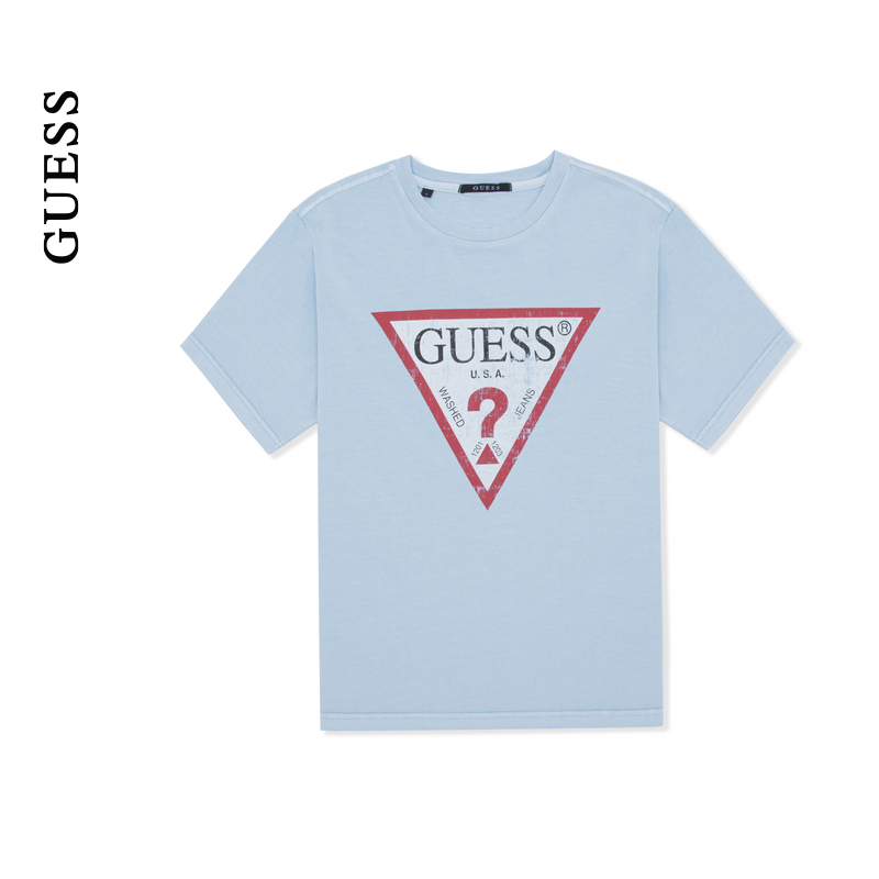 GUESS25年新款夏季男女同款logo百搭青春多巴胺短袖T恤-MP2K9421K